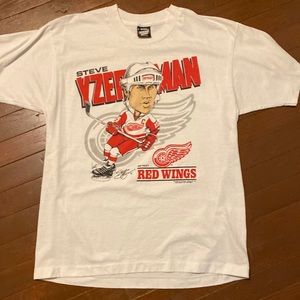 1989 Vintage Red Wings Yzerman Shirt - Size L